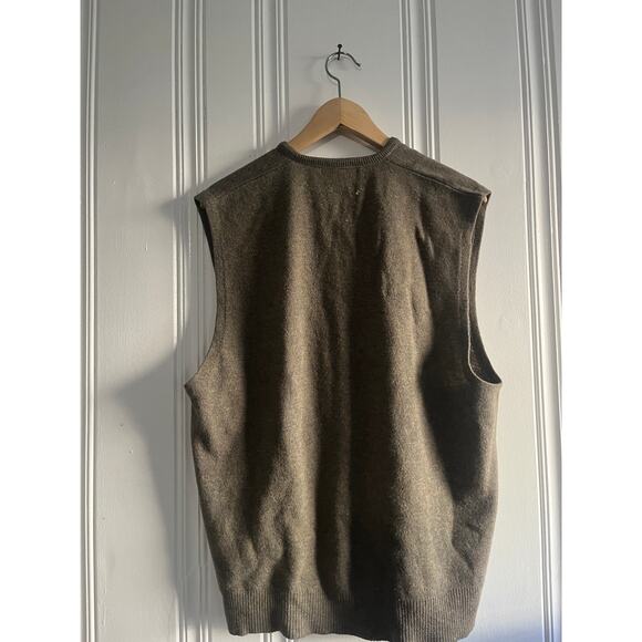 Vintage jantzen sweater vest wool brown size large - Picture 2 of 7